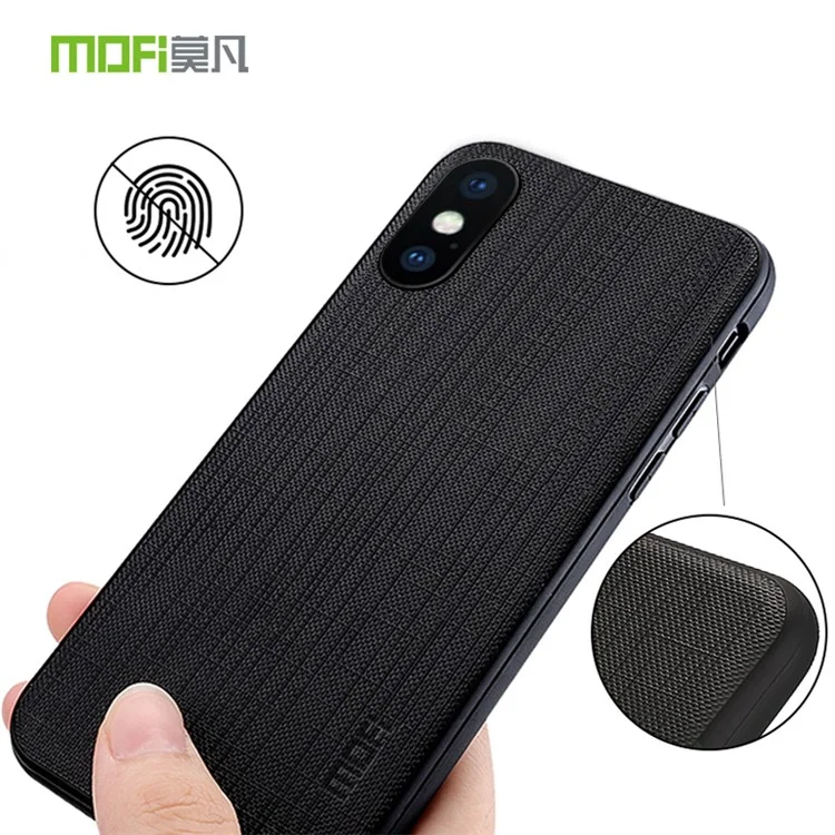 MOFI Bright Shield Series Slim TPU + PC + Cloth Combo Case for iPhone X - Black
