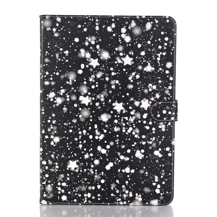 Starry Sky Pattern Smart Awakening Stand Leather Wallet Flip Case for iPad 9.7 (2018) / 9.7 (2017) - White