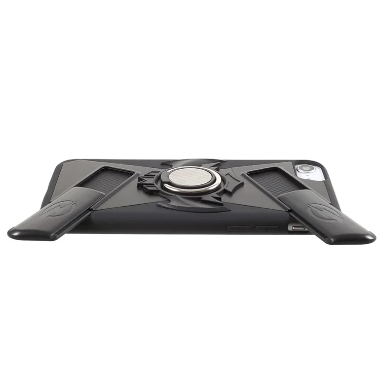 TPU + PC Hybrid Game Joysticks Case with Finger Ring Kickstand for iPhone 8/7/6s/6 - Black