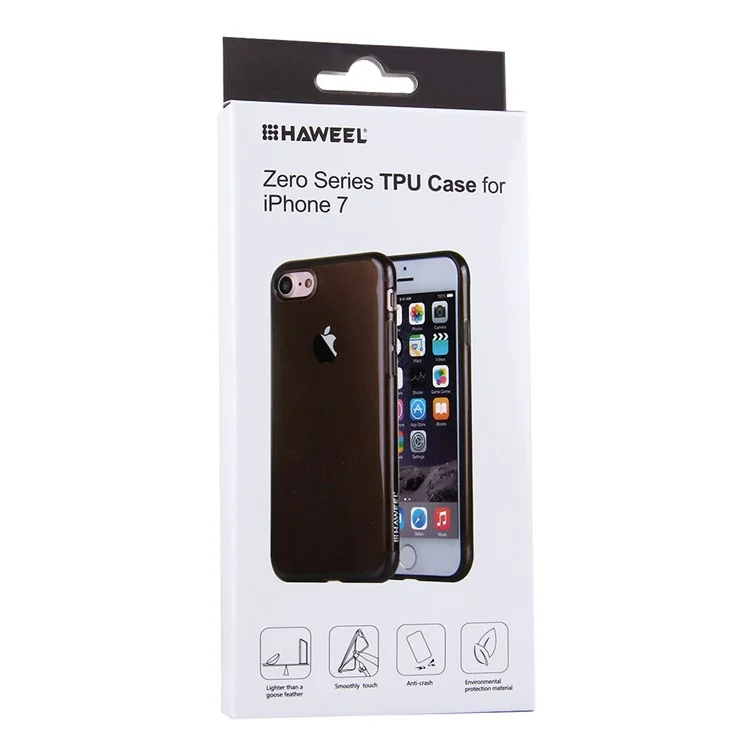 HAWEEL HWL2205 Soft Clear TPU Case for iPhone 8/7 4.7 inch - Black