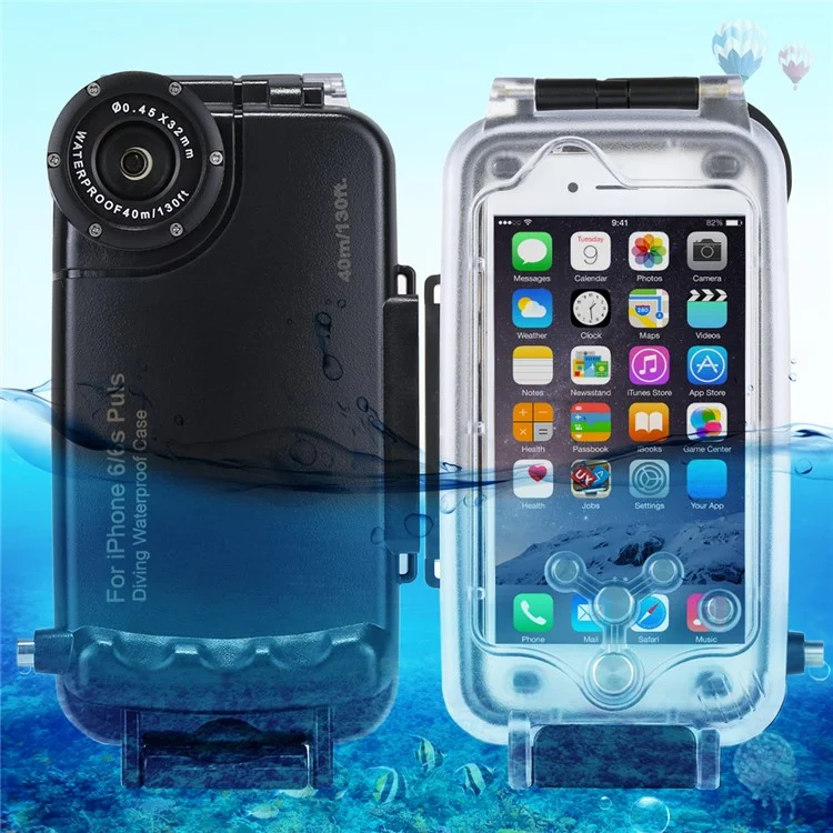 HAWEEL HWL2500B 40M Waterproof Snow/Shock/Dirt Proof Case with Camera Lens for iPhone 6s Plus / 6 Plus - Black