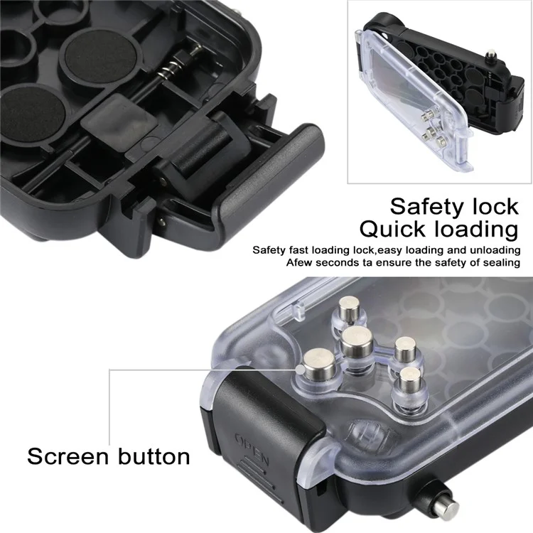 HAWEEL HWL2500B 40M Waterproof Snow/Shock/Dirt Proof Case with Camera Lens for iPhone 6s Plus / 6 Plus - Black
