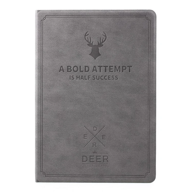 Imprint Deer and Quote PU Leather Stand Flip Cover for iPad Pro 10.5-inch (2017) - Grey