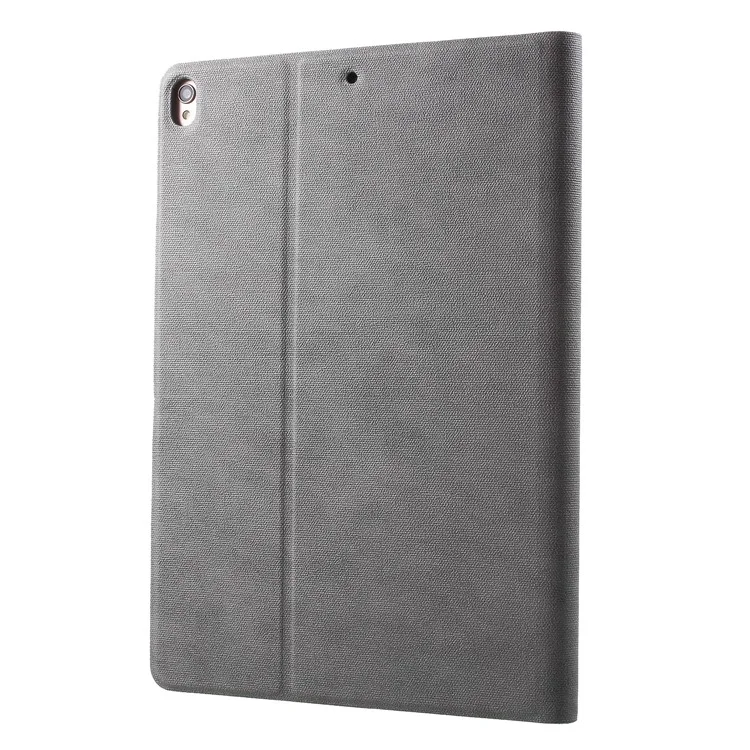 Imprint Deer and Quote PU Leather Stand Flip Cover for iPad Pro 10.5-inch (2017) - Grey