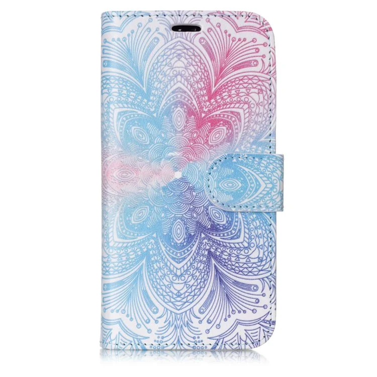 Pattern Printing Detachable 2-in-1 Wallet Leather Phone Case for iPhone X - Symmetry Pattern