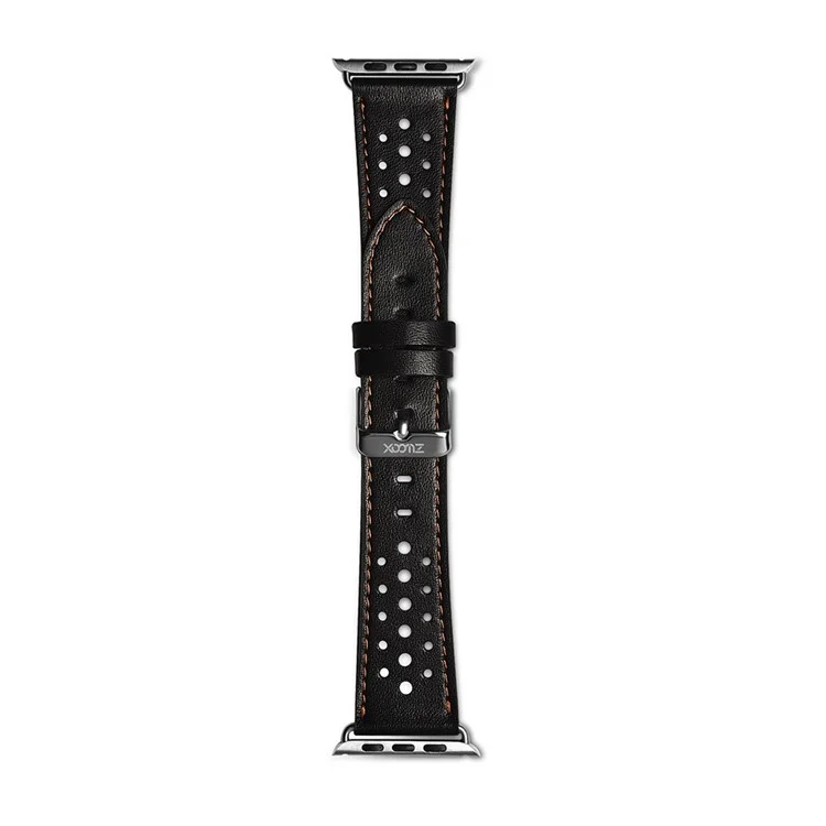 XOOMZ Classic PU Leather Honeycomb Watch Strap for Apple Watch Series 2/1 38mm - Black