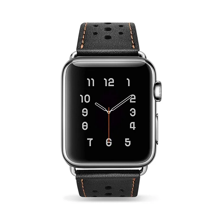 XOOMZ Classic PU Leather Honeycomb Watch Strap for Apple Watch Series 2/1 42mm - Black