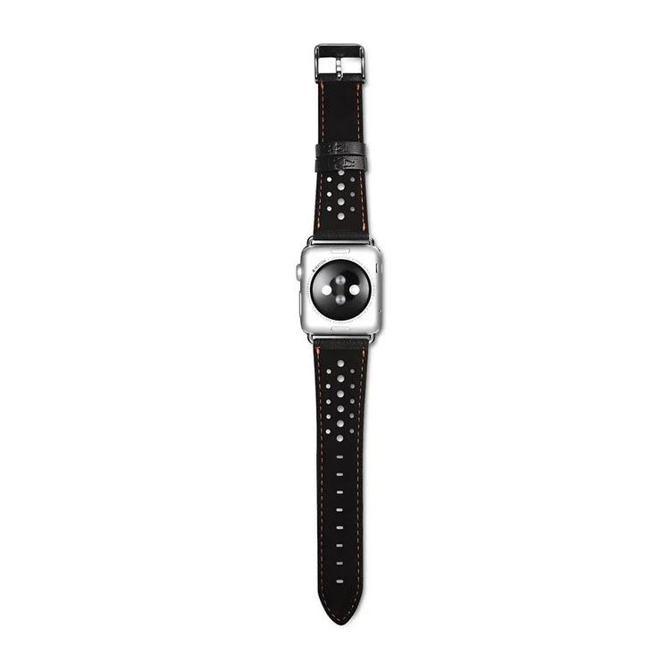 XOOMZ Classic PU Leather Honeycomb Watch Strap for Apple Watch Series 2/1 42mm - Black