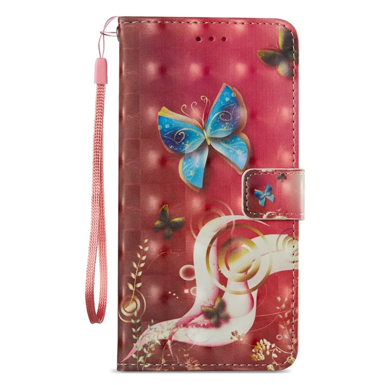 Pattern Printing Leather Wallet Phone Cover for iPhone 8 Plus / 7 Plus 5.5 inch - Butterfly Pattern