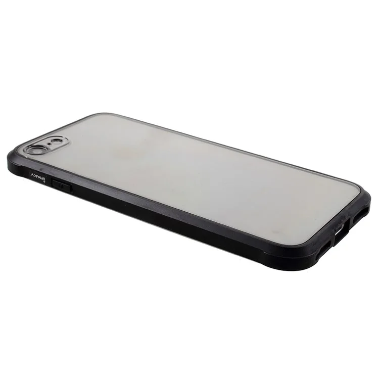 IPAKY Hybrid TPU Frame + PC + Clear Acrylic Phone Case for iPhone 8/7 - Black