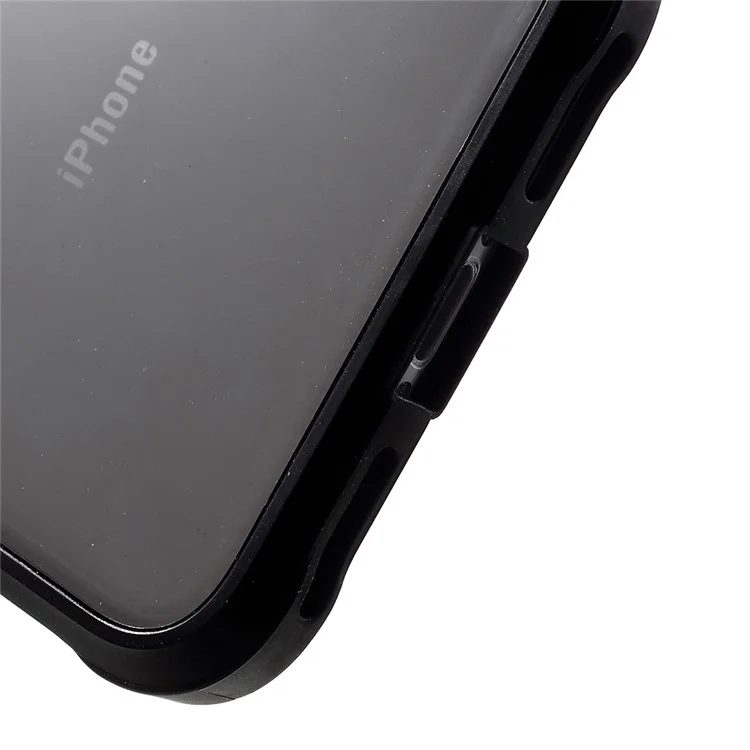 IPAKY Hybrid TPU Frame + PC + Clear Acrylic Phone Case for iPhone 8/7 - Black
