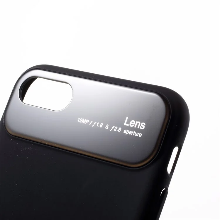 IPAKY Tempered Glass + PC Hybrid Back Case for iPhone 8/7 4.7 inch - Black