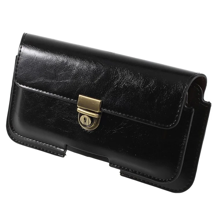For 5.5 inch and 4.7 inch Smartphones PU Leather Protection Wallet Mobile Phone Case - Black