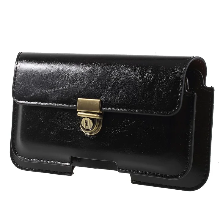 For 5.5 inch and 4.7 inch Smartphones PU Leather Protection Wallet Mobile Phone Case - Black