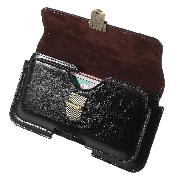 For 5.5 inch and 4.7 inch Smartphones PU Leather Protection Wallet Mobile Phone Case - Black