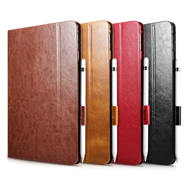 XOOMZ Knight Series Crazy Horse Texture Stand Leather Smart Case for iPad Pro 9.7 inch (2016) - Black