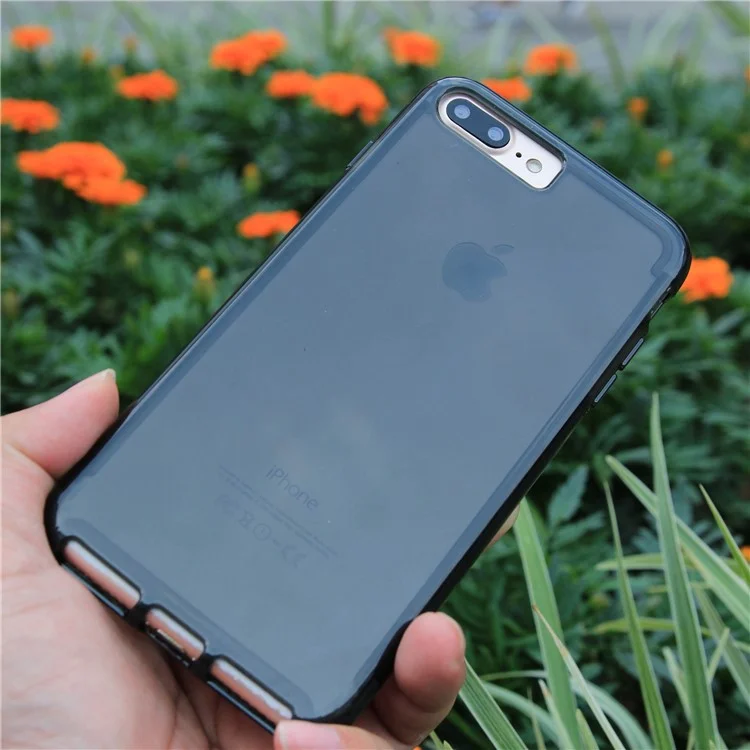 Clear Impact Protection PC Hard Phone Cover  for iPhone 8 Plus/7 Plus/6 Plus/6s Plus 5.5 inch - Black