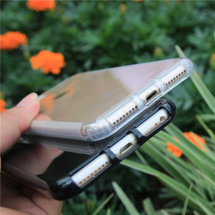 Clear Impact Protection PC Hard Phone Cover  for iPhone 8 Plus/7 Plus/6 Plus/6s Plus 5.5 inch - Black