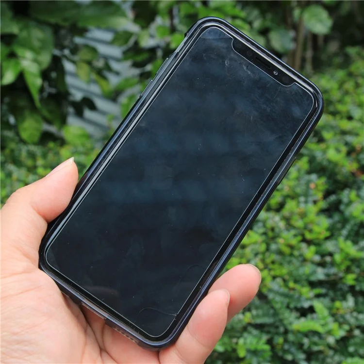 Clear Impact Protection PC Hard Phone Case for iPhone X - Black