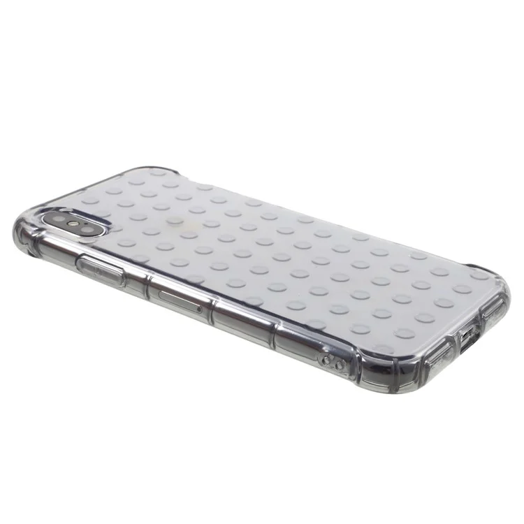 3D Bubble Soft TPU Back Phone Cover for iPhone X - Grey