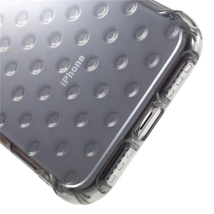 3D Bubble Soft TPU Back Phone Cover for iPhone X - Grey