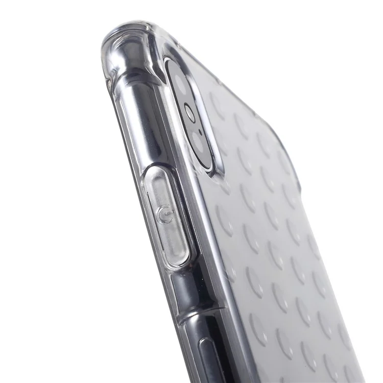 3D Bubble Soft TPU Back Phone Cover for iPhone X - Grey