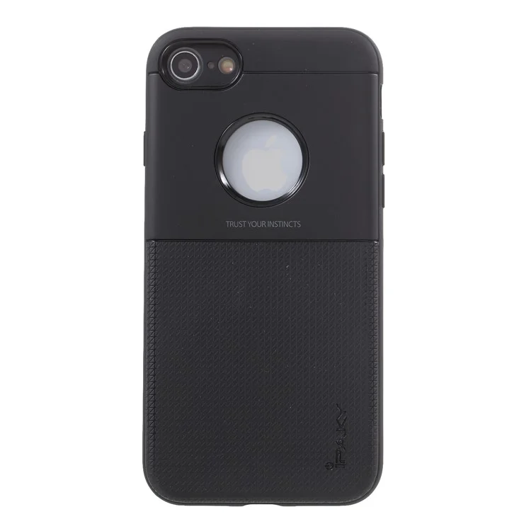 IPAKY PC + TPU Hybrid Grid Pattern Casing for iPhone 8/7 4.7 inch - Black