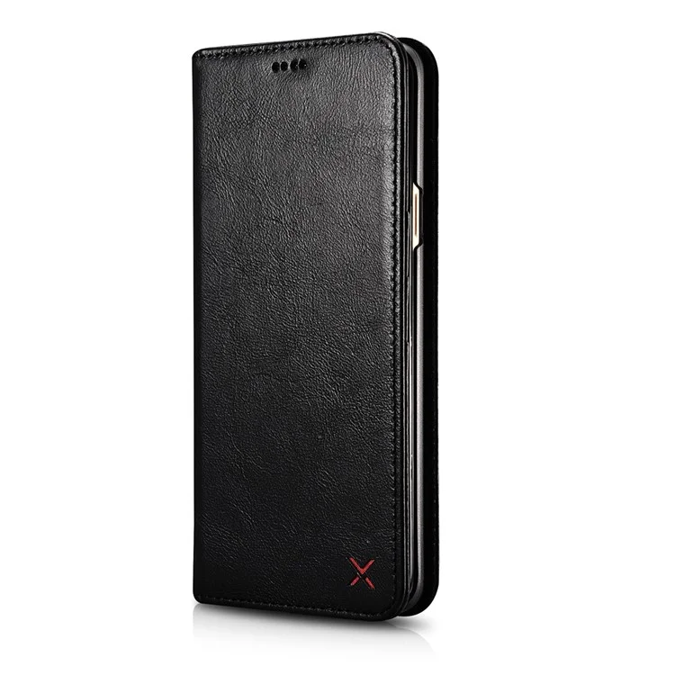 XOOMZ Auto-absorbed Genuine Leather Wallet Case for Samsung Galaxy S9 Plus G965 - Black