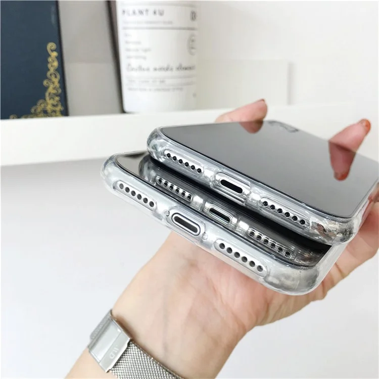Mirror-like Electroplated TPU Mobile Case for iPhone X - Black
