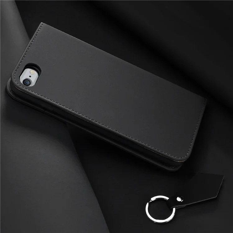 DUX DUCIS Wish Series CNAS/CMA Certified Wallet Stand Genuine Leather Case for iPhone 6s/6 4.7-inch - Black