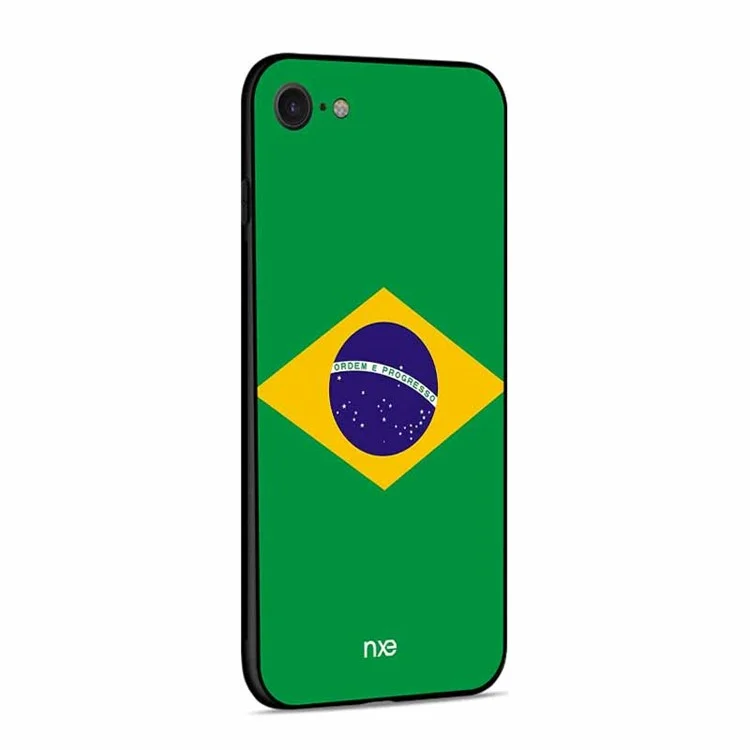 NXE 2018 World Cup Flag Pattern TPU Phone Case for iPhone 8/7 4.7 inch - Flag of Brazil