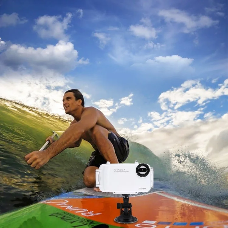 HAWEEL HWL2502 40M Waterproof Snow/Shock/Dirt Proof Shell Case with Camera Lens for iPhone X - White