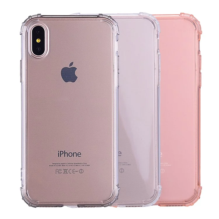 Shockproof TPU Gel Shell for iPhone X(Ten) - Grey