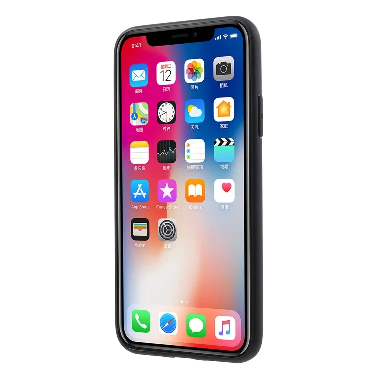 500PCS/Lot Double-sided Matte TPU Cell Phone Case for iPhone X - Black