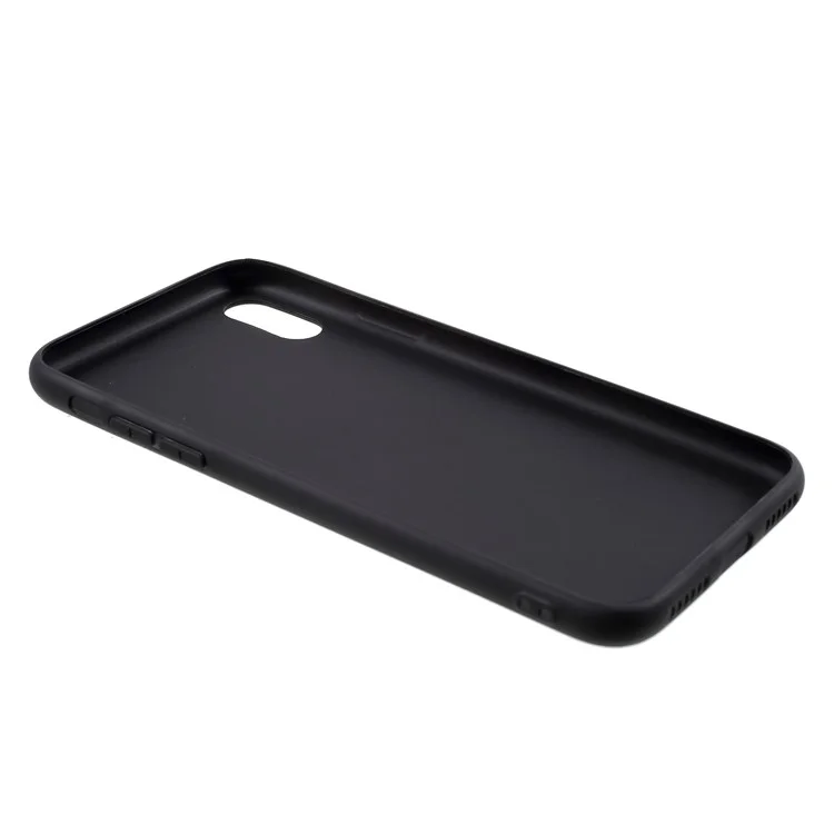 500PCS/Lot Double-sided Matte TPU Cell Phone Case for iPhone X - Black