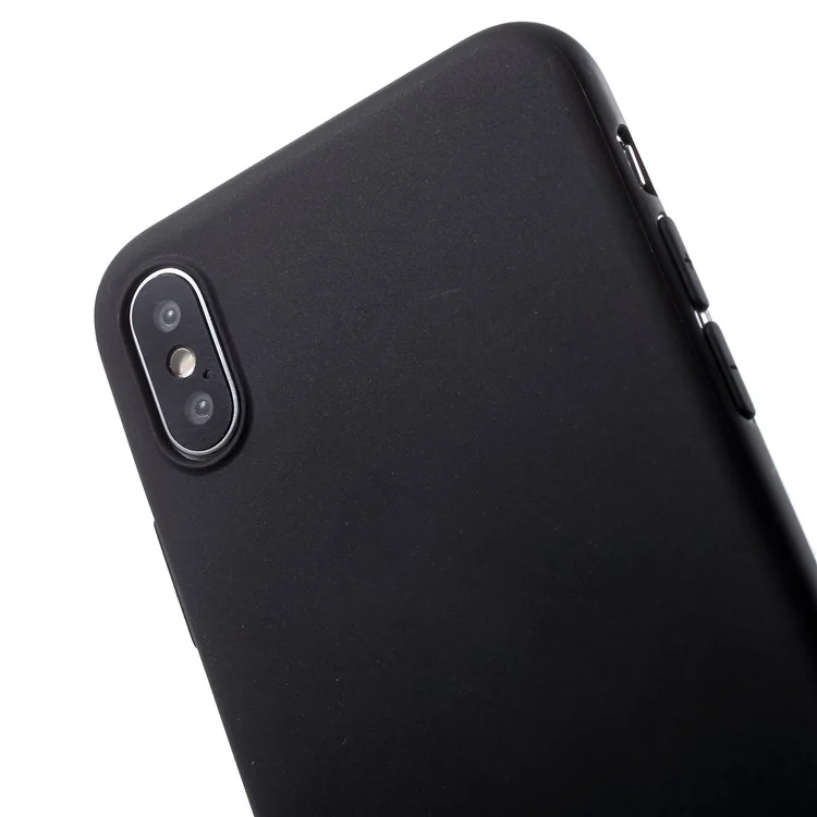 500PCS/Lot Double-sided Matte TPU Cell Phone Case for iPhone X - Black