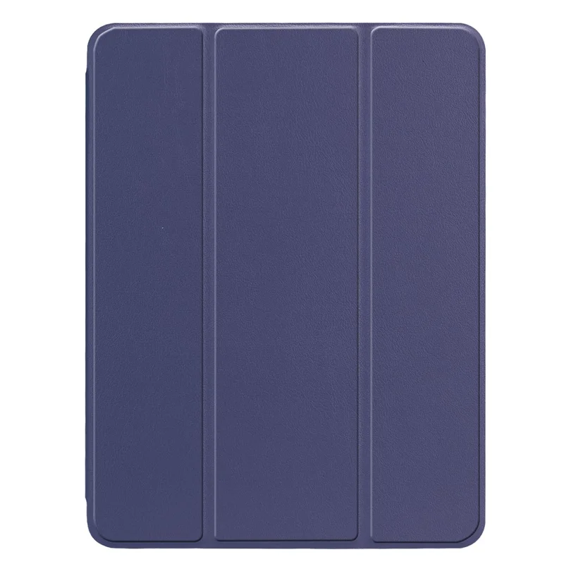 Tri-fold Stand Smart Leather Tablet Protective Casing with Pen Slot for iPad 9.7-inch (2018) / 9.7-inch (2017) - Dark Blue