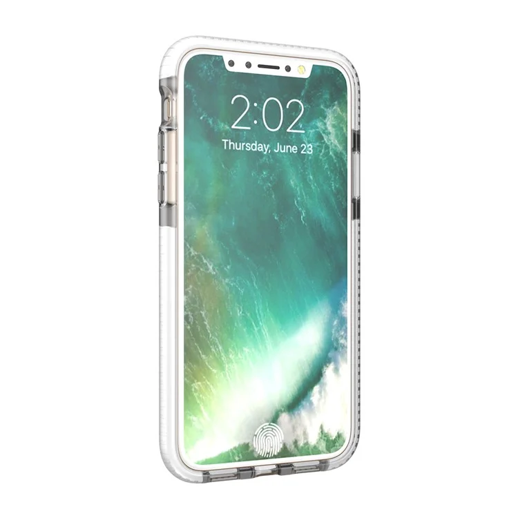 3D Diamond Shaped TPU Drop-proof Mobile Case Accessory for iPhone X - White