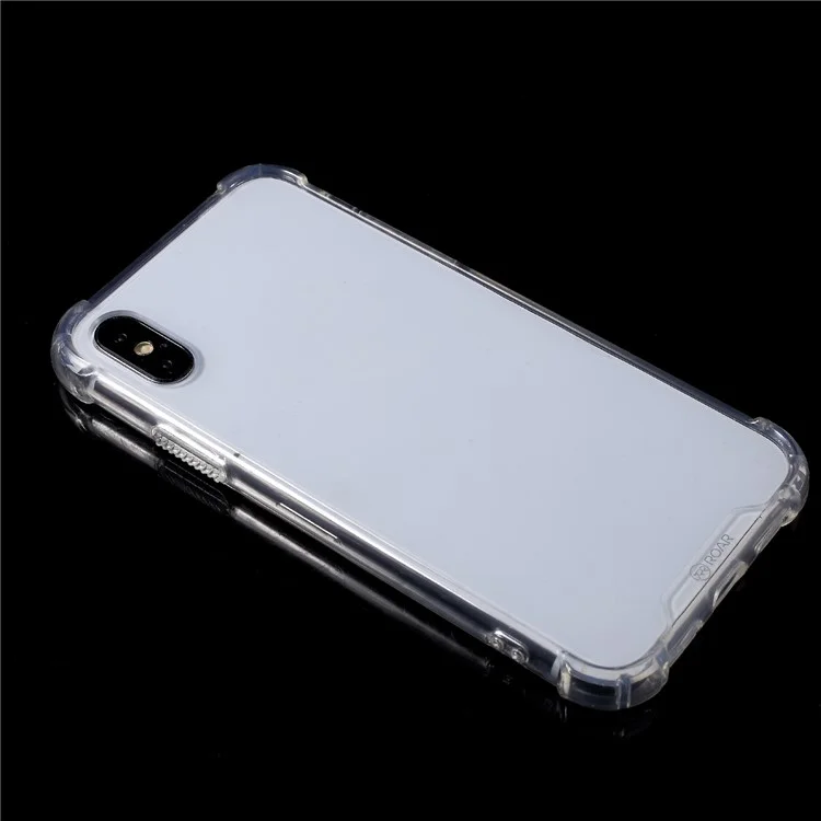 ROAR KOREA Shockproof Clear Acrylic Back + TPU Edge Hybrid Case for iPhone X