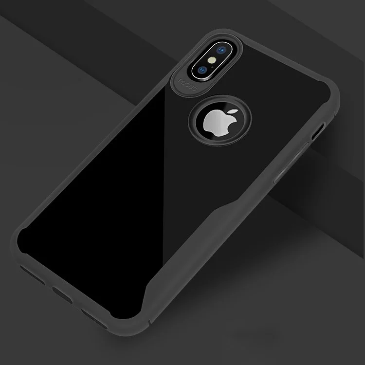 Shock Absorption Soft TPU Cell Phone Case for iPhone X - Black
