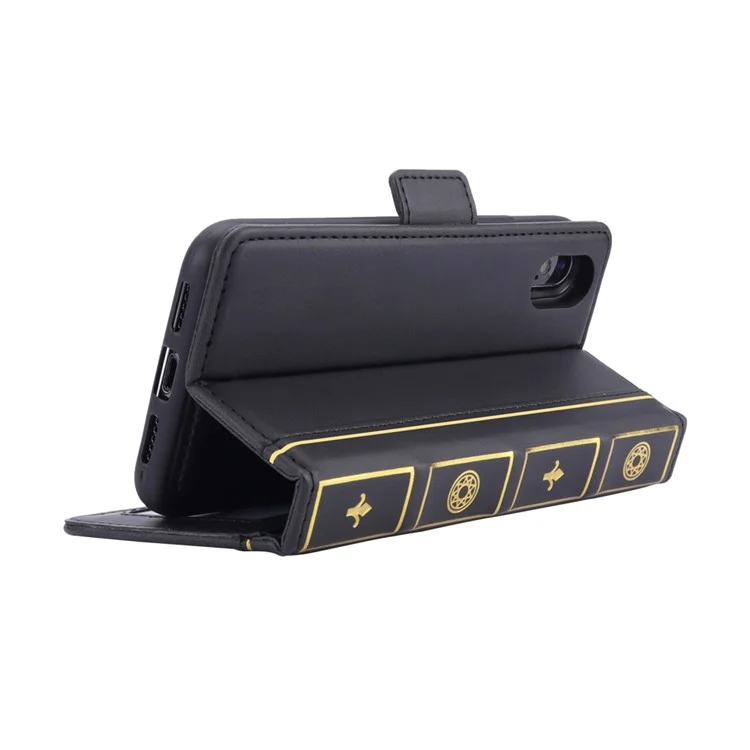 Book Style Removable TPU Back Shell + Leather Wallet Case for iPhone X(Ten) 5.8 inch - Black