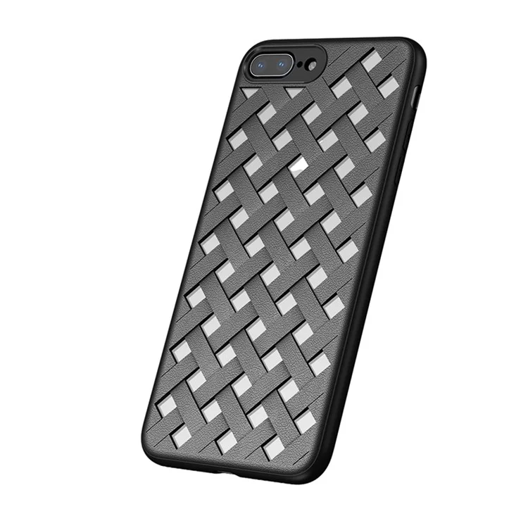BASEUS Hollow Heat Dissipation Combo PC + TPU Protective Phone Shell for iPhone 8 Plus/7 Plus 5.5 inch - Black