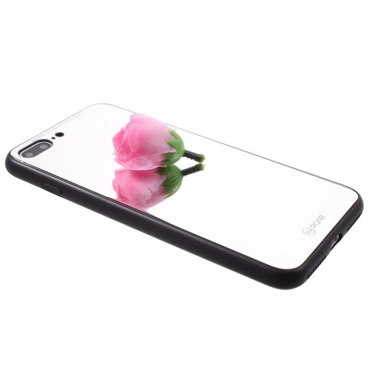 ROAR KOREA Mirror Surface Tempered Glass Back + TPU Hybrid Case for iPhone 8 Plus / 7 Plus