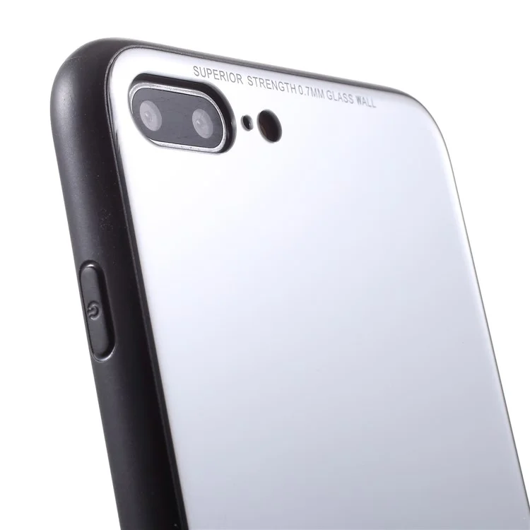 ROAR KOREA Mirror Surface Tempered Glass Back + TPU Hybrid Case for iPhone 8 Plus / 7 Plus