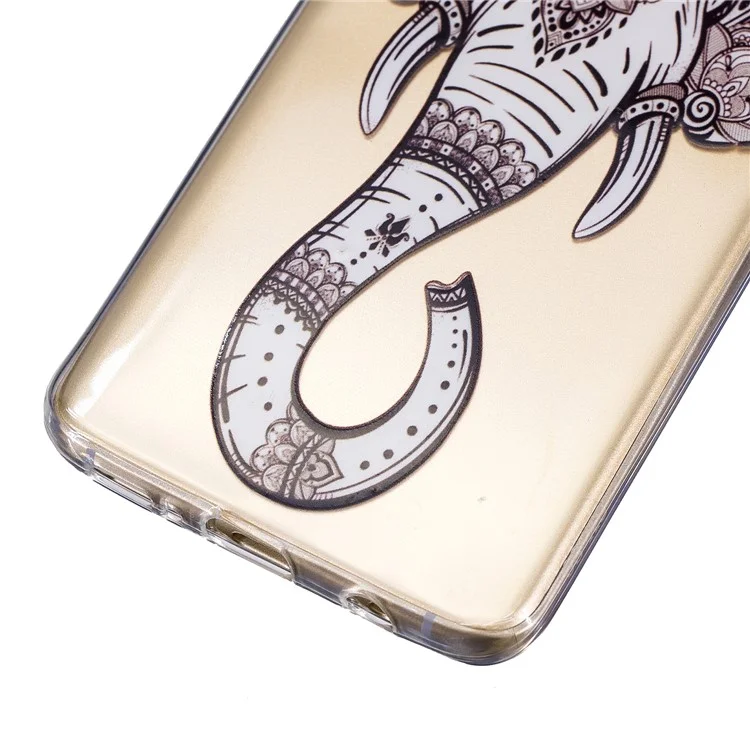 Anti-drop Soft Embossed Patterned TPU Case for Samsung Galaxy S9 SM-G960 - Elephant