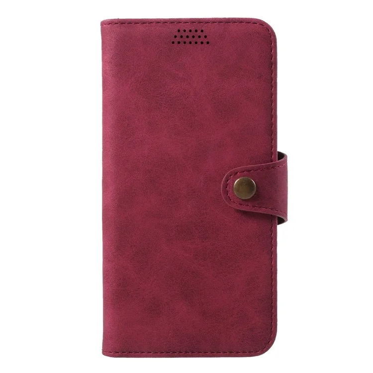 Wallet Leather Stand Case for iPhone X - Red