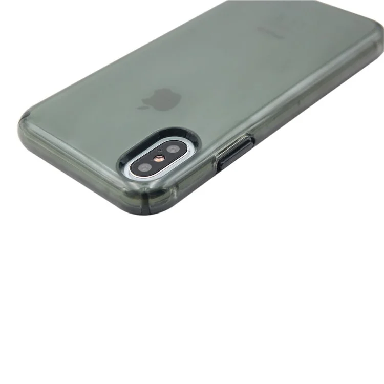 Black - For iPhone X Clear PC TPU Hybrid Mobile Phone Cover Case