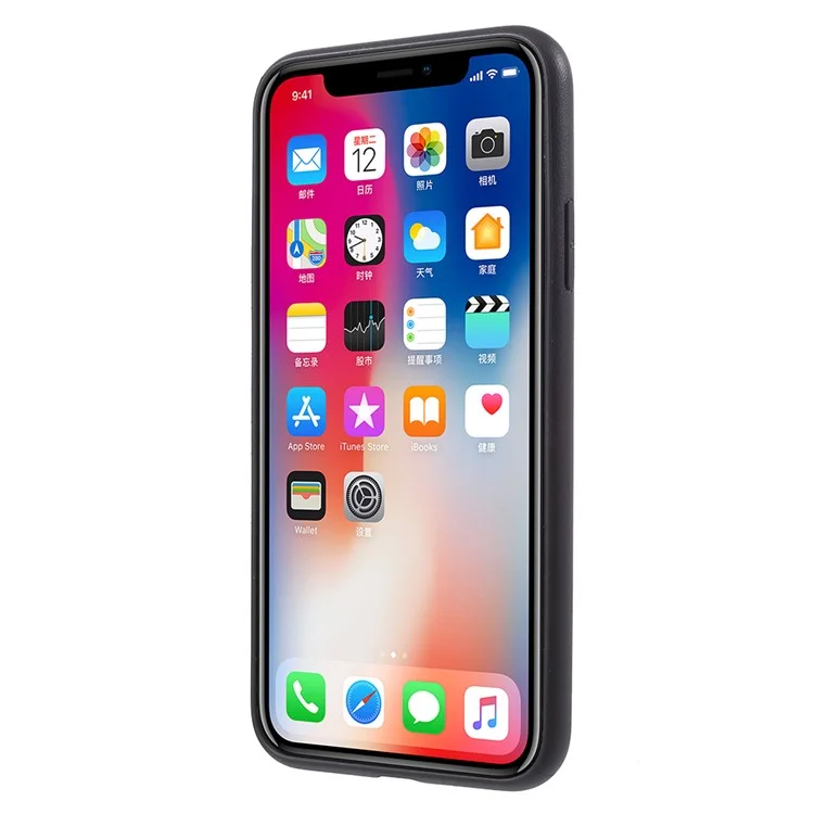 Fish Scale Pattern TPU Phone Casing for iPhone X - Black