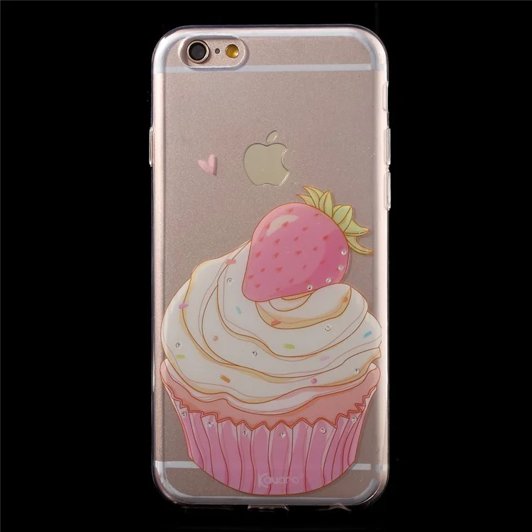 KAVARO Sweet for iPhone 6s 6 Swarovski Diamond Ice Cream TPU Case - Pink