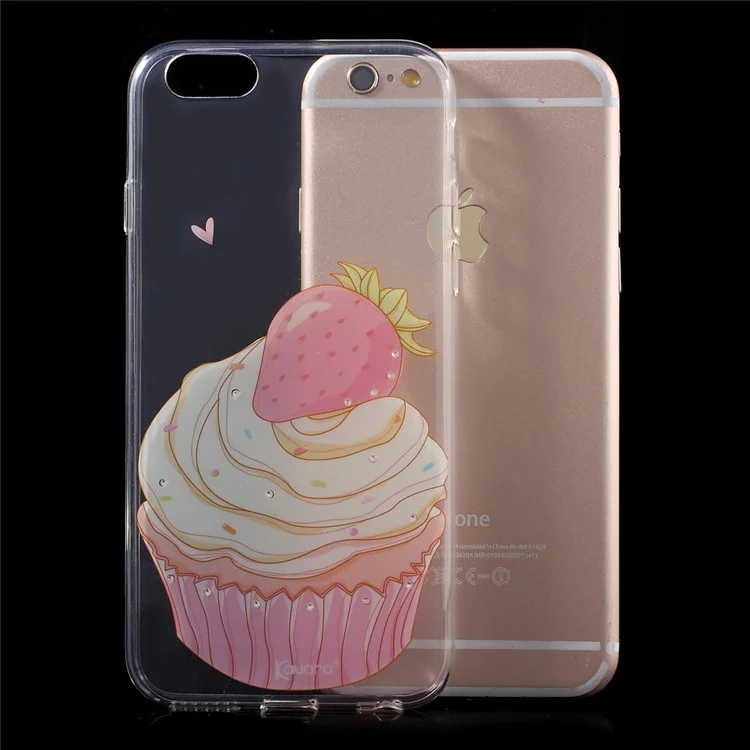 KAVARO Sweet for iPhone 6s 6 Swarovski Diamond Ice Cream TPU Case - Pink